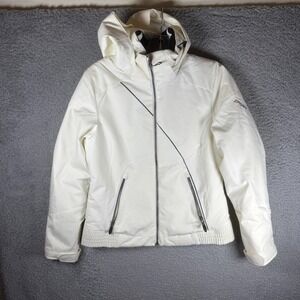 Spyder Schatzi White Ski Jacket Primaloft Insulated Waterproof Parka Women Sz 4